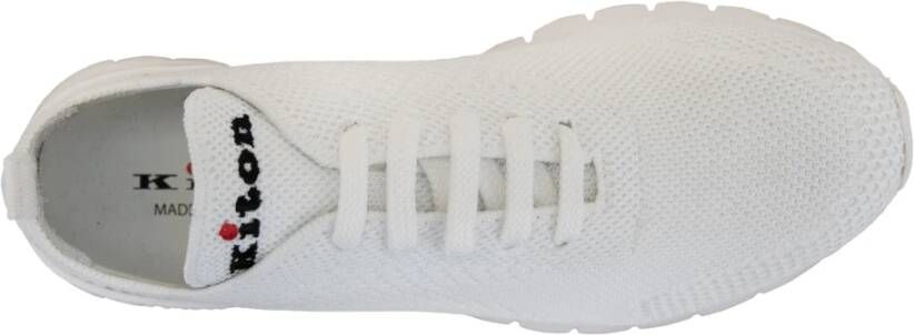 Kiton Katoenen vetersneakers voor dames White Dames