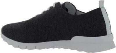 Kiton Mesh Veterschoenen met Puntige Neus Gray Heren