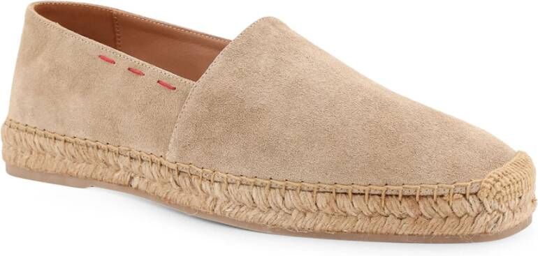 Kiton Rafia Espadrilles met Contrasterende Stiksels Beige Heren