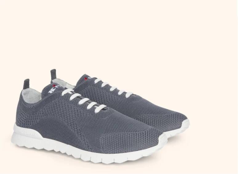 Kiton Katoenen Gebreide Sneaker Grijs Heren