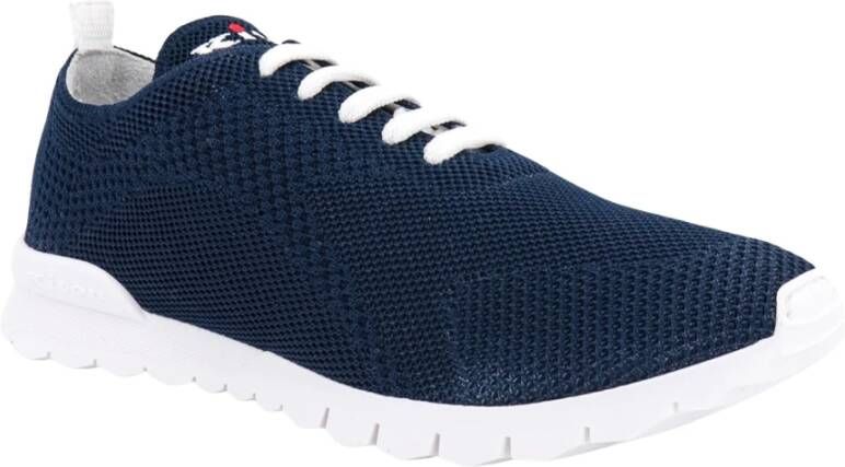 Kiton Blauwe Gebreide Sneakers voor Heren Blauw Heren