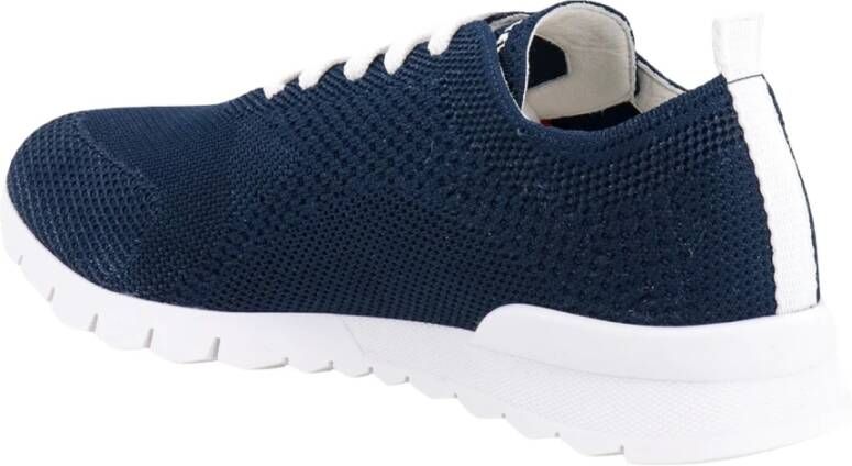 Kiton Blauwe Gebreide Sneakers voor Heren Blauw Heren