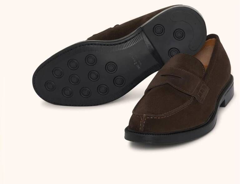 Kiton Suede Loafer Brown Heren