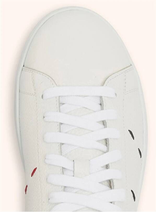 Kiton Wit Kalfsleren Sneakers met Cupzool White Heren