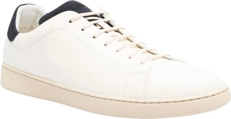 Kiton Witte Leren Modieuze Stijlvolle Tas White Heren