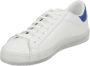 Kiton Witte leren sneakers met blauw detail White Heren - Thumbnail 4