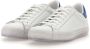 Kiton Witte Leren Sneakers met Turquoise Hiel White Heren - Thumbnail 4