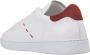 Kiton Witte Sneakers met Rode Suède Hiel White Heren - Thumbnail 3