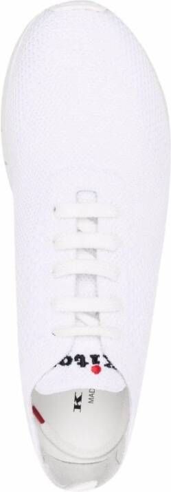 Kiton Witte Stretch Low-Top Sneakers White Heren