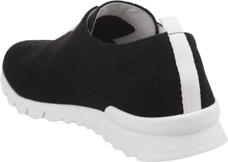 Kiton Zwarte Cashmere Hardloopschoenen Black Heren