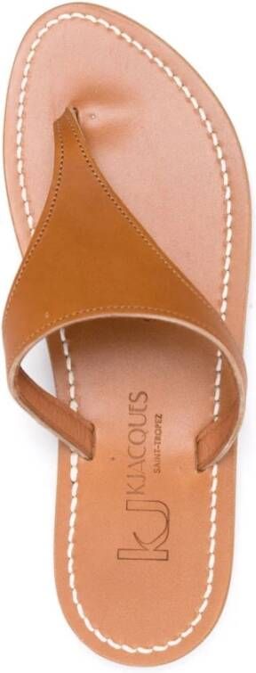 K.jacques Bruin Leren Sandalen Slip-On Stijl Brown Dames