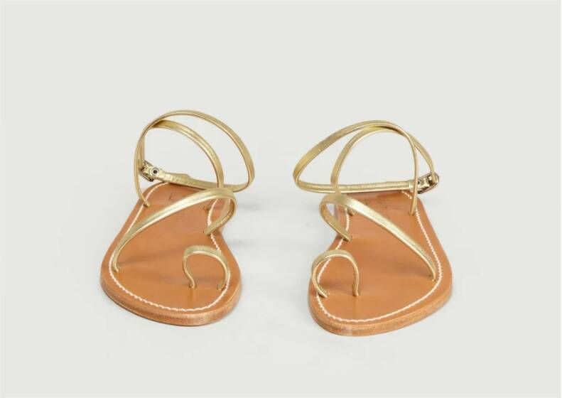 K.jacques Flat Sandals Geel Dames