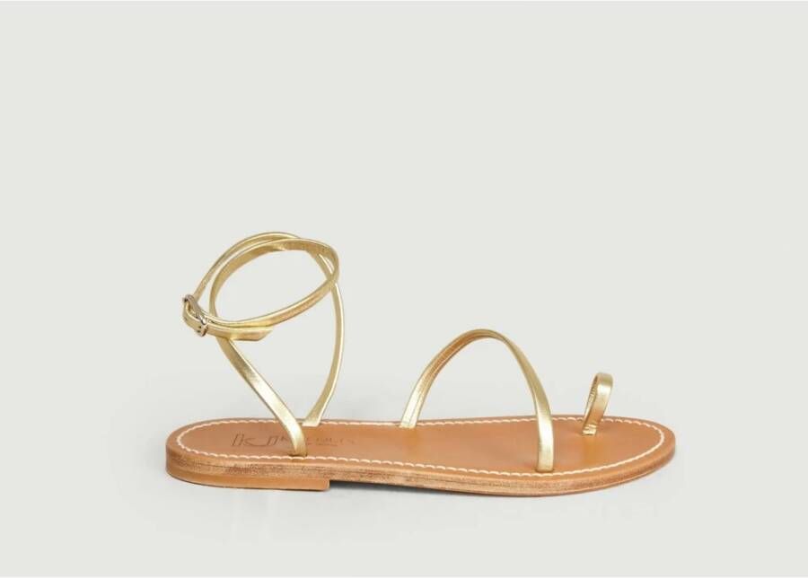 K.jacques Flat Sandals Geel Dames