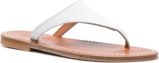 K.jacques Witte Leren Instap Sandalen White Dames