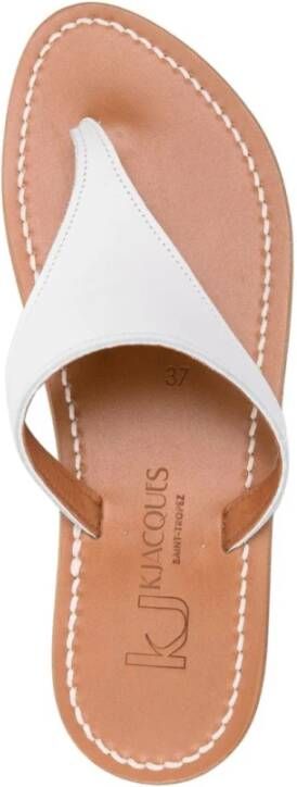 K.jacques Witte Leren Instap Sandalen White Dames