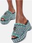 Kurt Geiger Blauwe Kristal Wig Sandalen Blue Dames - Thumbnail 2