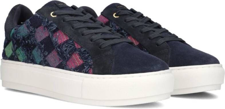 Kurt Geiger Blauwe Lage Plateau Sneakers Multicolor Dames