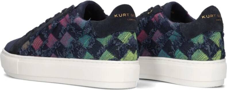 Kurt Geiger Blauwe Lage Plateau Sneakers Multicolor Dames