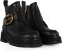 Kurt Geiger Chunky leren enkellaars met rits Black Dames - Thumbnail 4