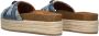 Kurt Geiger Denim Flatform Slippers met Jute Zool Blue Dames - Thumbnail 9