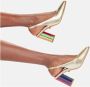 Kurt Geiger Gouden Perspex Slingback Hakken met Glitter Yellow Dames - Thumbnail 2