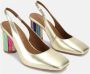 Kurt Geiger Gouden Perspex Slingback Hakken met Glitter Yellow Dames - Thumbnail 3