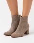 Kurt Geiger London Fabric Ankle Boot Enkellaarsjes Enkelboots met rits Dames Goud - Thumbnail 12