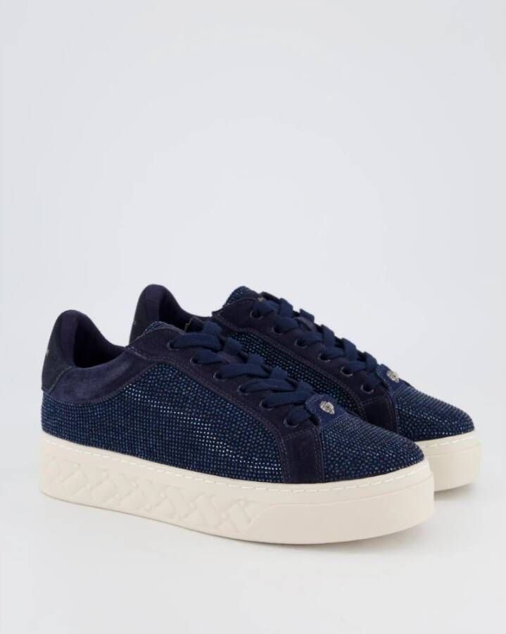 Kurt Geiger Kensington Cupsole Dames Sneakers Blue Dames