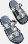 Kurt Geiger Kristal Denim Sandalen Gewatteerde Binnenzool Blue Dames - Thumbnail 3