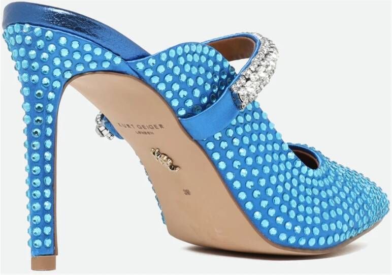 Kurt Geiger Kristalblauwe Instap Sandalen Blue Dames