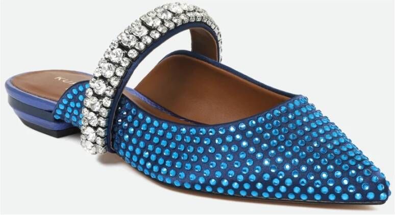 Kurt Geiger Kristalblauwe Puntige Kristal Sabot Blue Dames