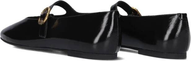 Kurt Geiger Mayfair Ballet Zwarte Leren Ballerina's Black Dames