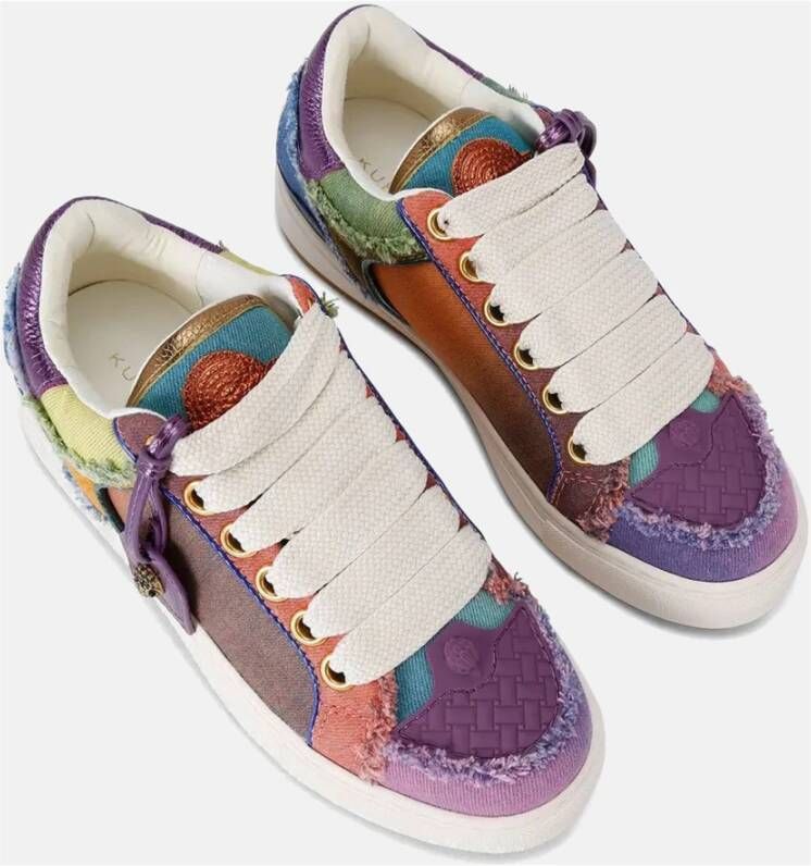 Kurt Geiger Multikleur Denim Sneakers met Metallic Details Multicolor Dames