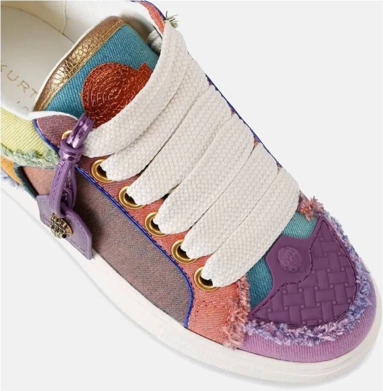 Kurt Geiger Multikleur Denim Sneakers met Metallic Details Multicolor Dames