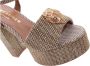 Kurt Geiger London Kensington Platform Sandalen Dames Beige - Thumbnail 14