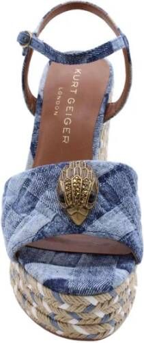 Kurt Geiger Stijlvolle Jaxi Sleehak Sandalen Blue Dames