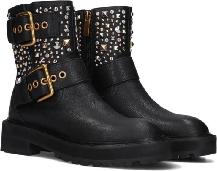 Kurt Geiger Stijlvolle Biker Boots met Studs Black Dames