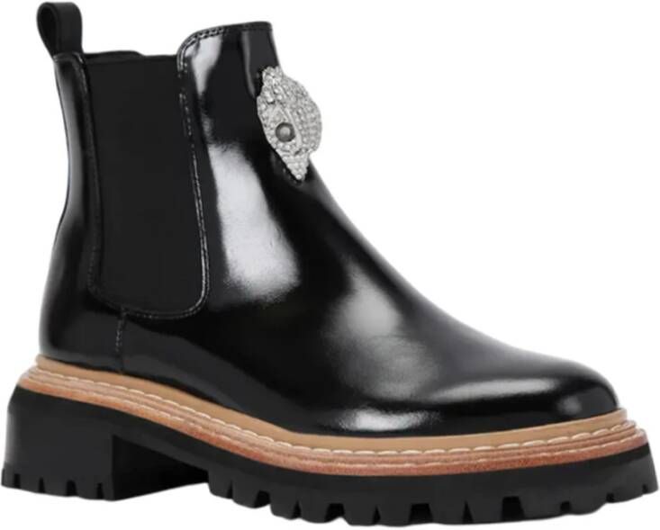 Kurt Geiger Stijlvolle Enkellaarzen Black Dames