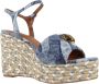 Kurt Geiger Dames Pumps Kensington Espadrille Denim Jeansblauw - Thumbnail 16