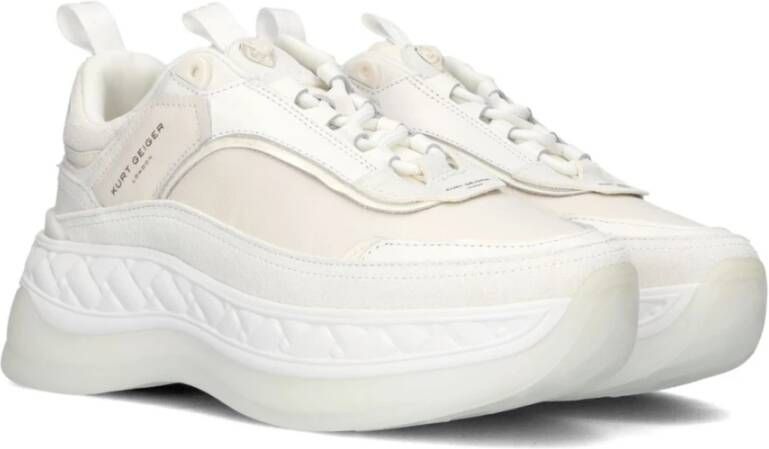 Kurt Geiger Witte Lage Top Kensington Pump Sneaker White Dames