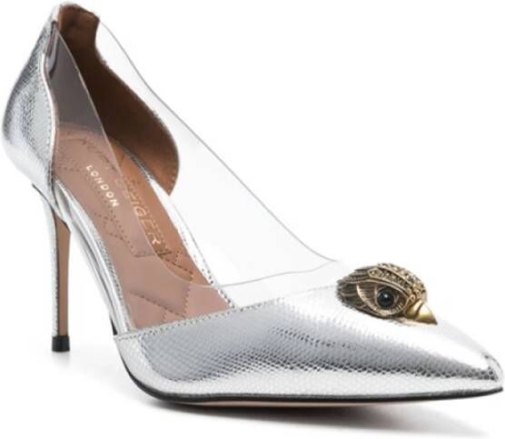 Kurt Geiger Zilveren Stiletto Pumps met Adelaarsbedel Gray Dames