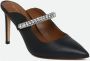 Kurt Geiger Zwarte Leren Juweeldetail Puntige Muiltjes Black Dames - Thumbnail 2