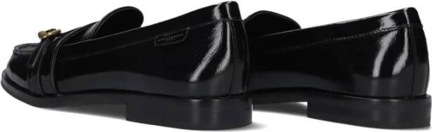 Kurt Geiger Zwarte Leren Loafers met Adelaarsgesp Black Dames