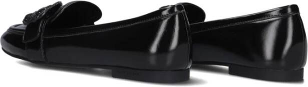 Kurt Geiger Zwarte Leren Loafers met Strass Gesp Black Dames