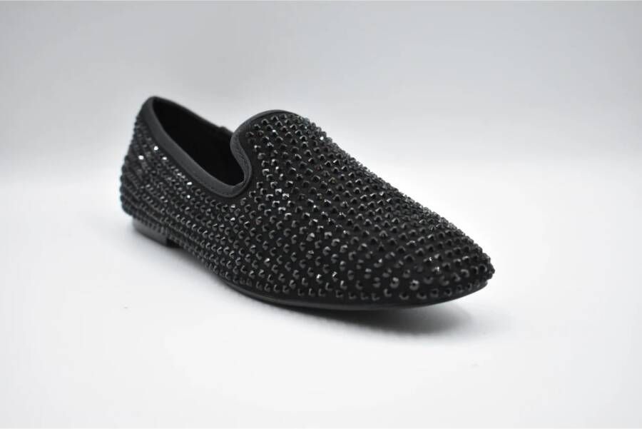 Kurt Geiger Zwarte Vierkante Neus Loafer Flats Black Dames