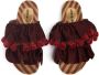 La DoubleJ Lente Tweed Slide Sandalen Red Dames - Thumbnail 3