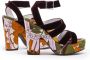 La DoubleJ Power-Printed Medal Wedge Sandalen Meerkleurig Dames - Thumbnail 5