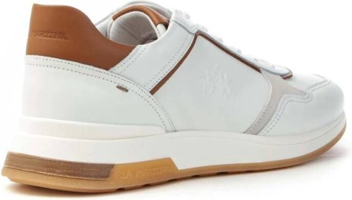 LA MARTINA Leren Sneakers met Suède Detail White Heren