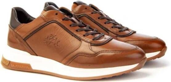 LA MARTINA Leren Sneakers met Veters voor Mannen Brown Heren