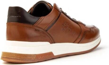 LA MARTINA Leren Sneakers met Veters voor Mannen Brown Heren